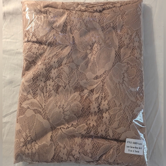 Tia Bhuva Rose Gold Lace Saree - Picture 4 of 4